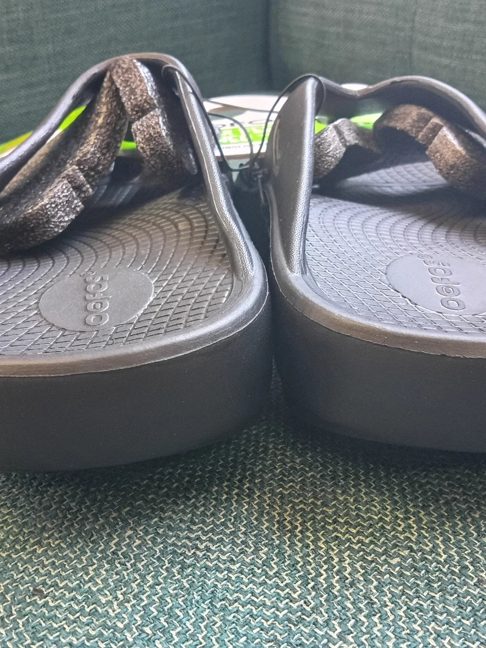 OOFOS OOahh Recovery Slide Sandals Black Unisex M5/W7 EU 38 New with Tags